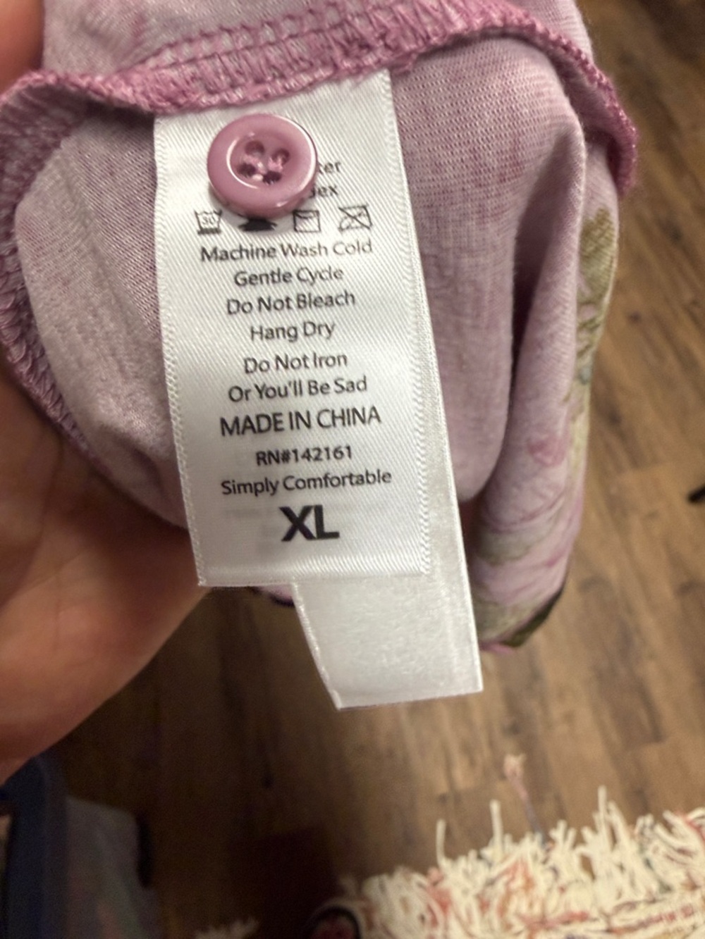 LuLaRoe Mauve Pink Floral Midi Shirt Dress - Picture 5 of 7
